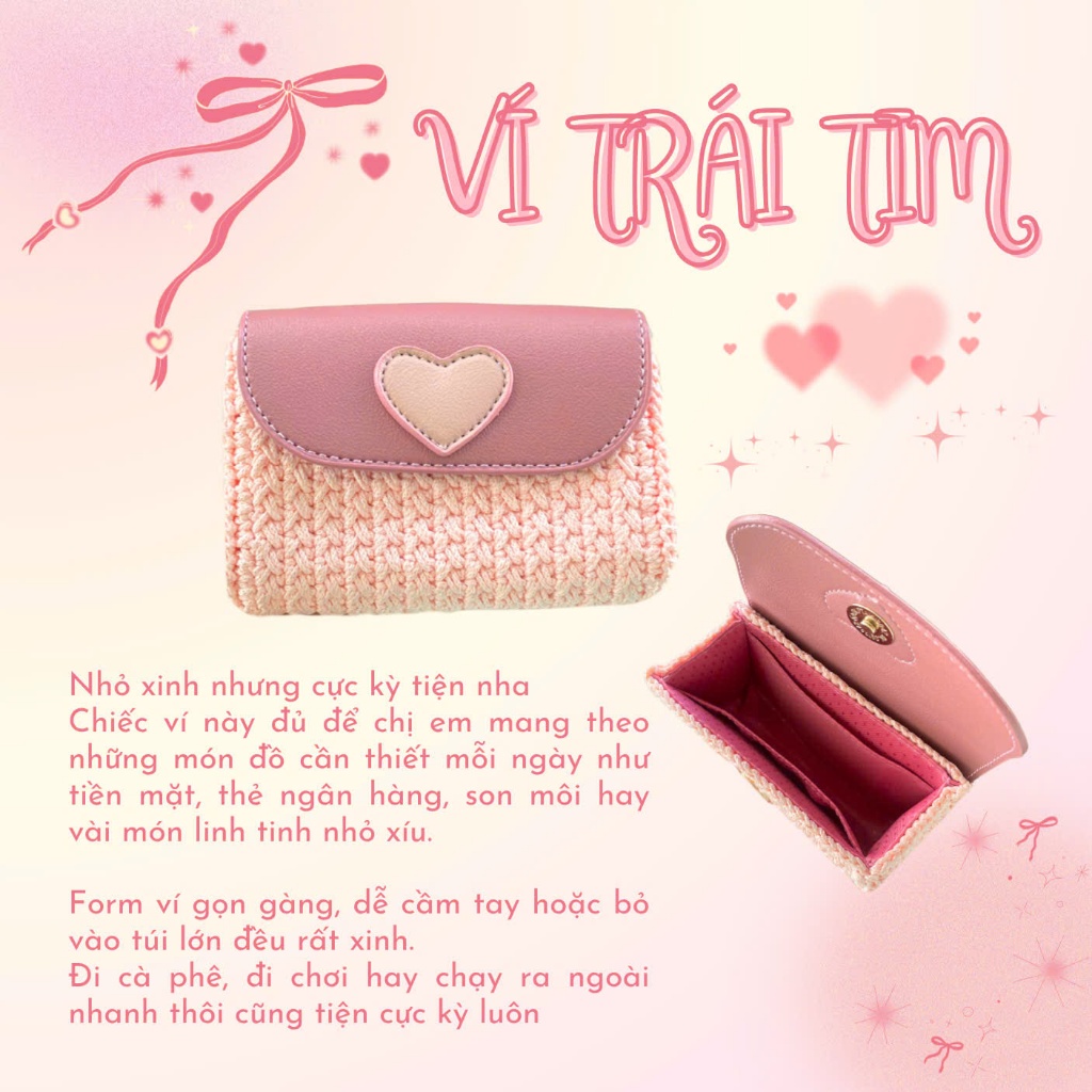 Combo Ví thẻ Trái tim