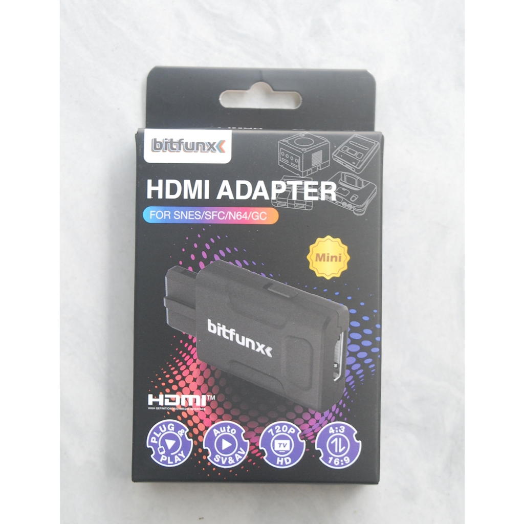 Bộ chuyển AV sang HDMI chính gốc Bitfunx dành cho 5 loại máy game FC/SFC/SNES/N64/GAMECUBE