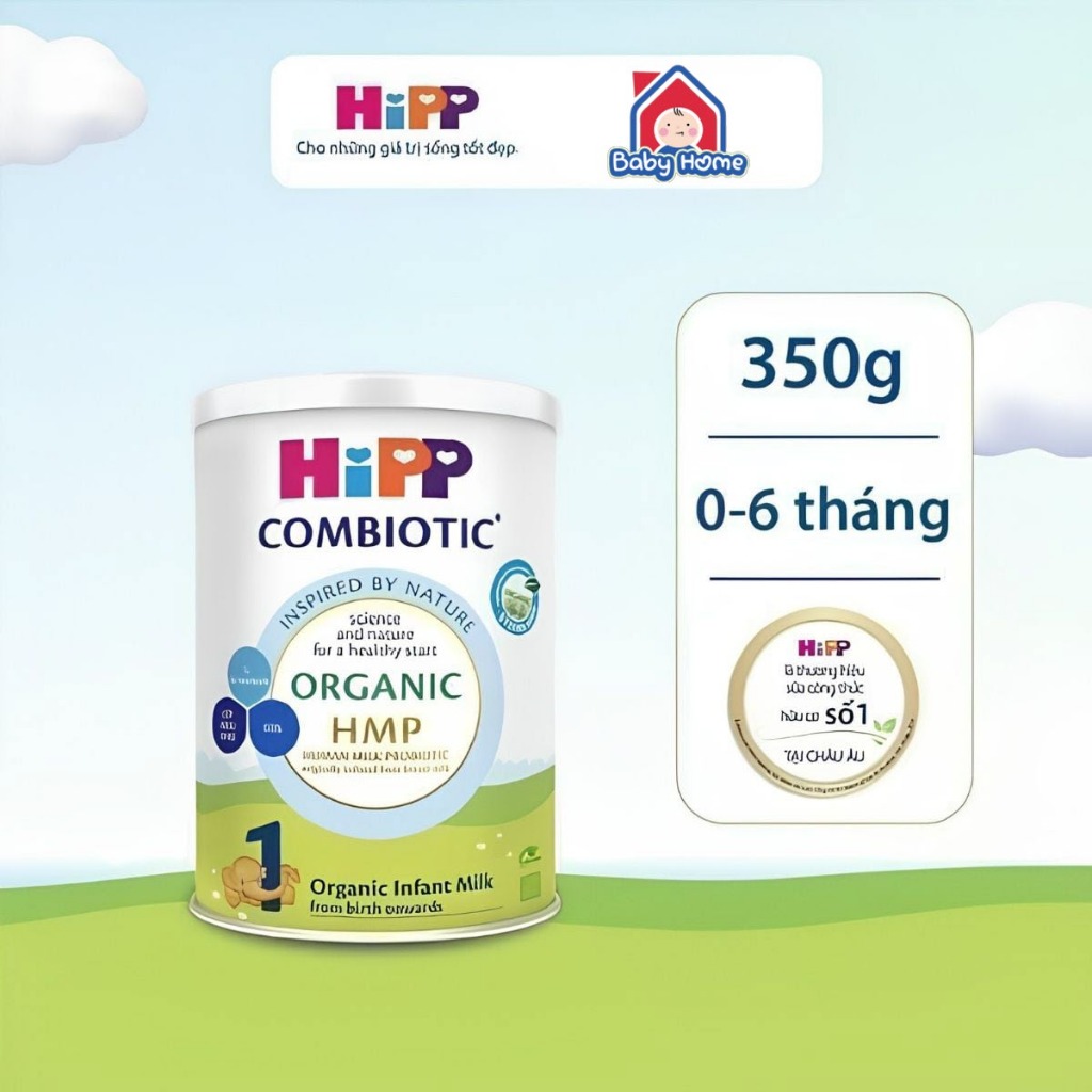 Sữa HiPP 1 Combiotic Organic HMP 350g (0-6 tháng) | Sữa Châu Âu | Hỗ Trợ Tiêu Hóa Tăng Đề Kháng
