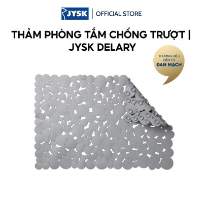 Thảm phòng tắm chống trượt | JYSK DELARY | cao su | xám | R45xD65cm