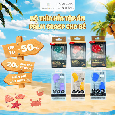 Bộ Thìa Nĩa Tập Ăn Palm Grasp Marcus & Marcus Cho Bé Từ 18 Tháng