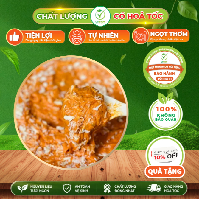 [HỎA TỐC] Chả Cua Huế VITOT Tươi Mềm Dai Ngon Thơm Ngon Đúng Điệu Đặc Biệt