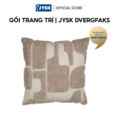 Gối trang trí | JYSK DVERGFAKS | cotton | xám/be | R45xD45cm