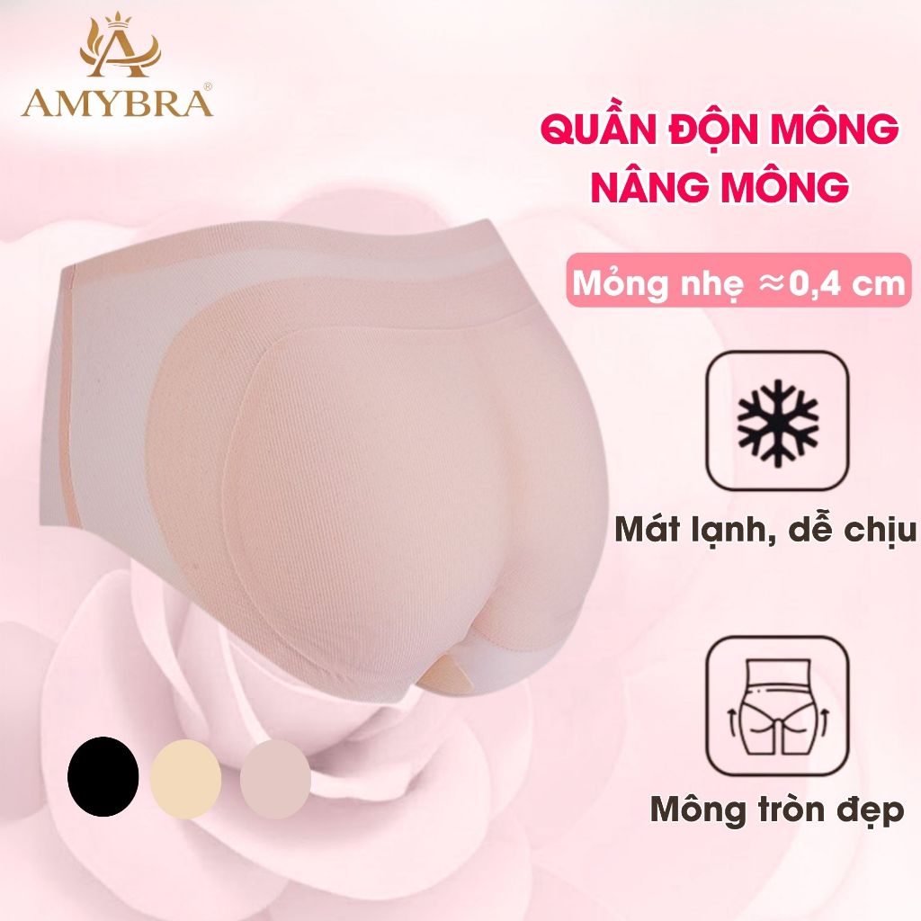 Quần Lót Độn V3 Tàng Hình Chất Su Cao Cấp, Đệm Cố Định Mỏng Nhẹ Tự Nhiên Không Lộ Viền AMYBRA N2055