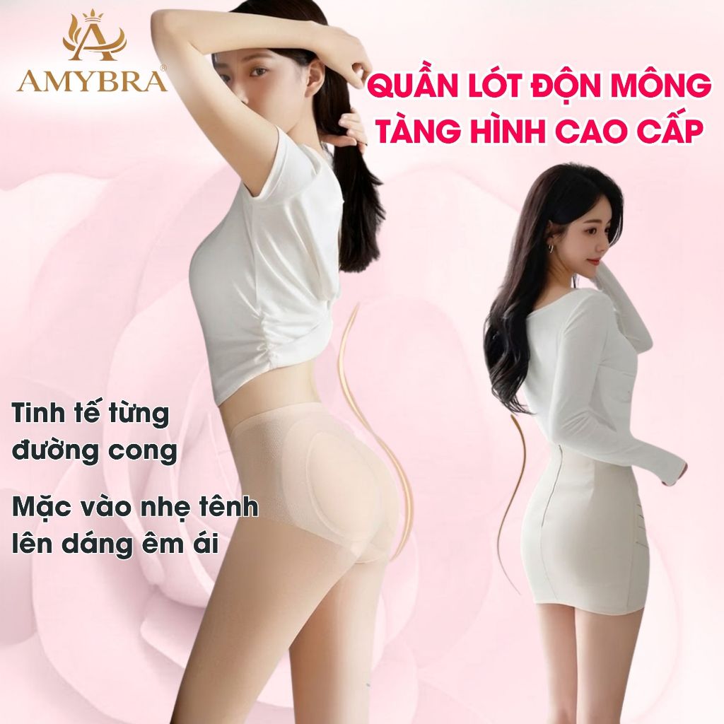 Quần Độn Mông Nâng Mông Siêu Tự Nhiên, Quần Lót Độn Mông Su Tàng Hình Không Lộ Viền AMYBRA N2055