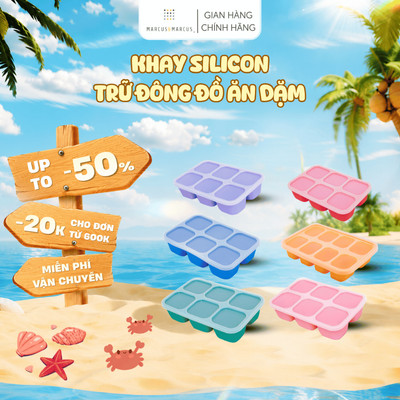 Khay Silicon Trữ Đông Đồ Ăn Dặm Cho Bé Marcus & Marcus