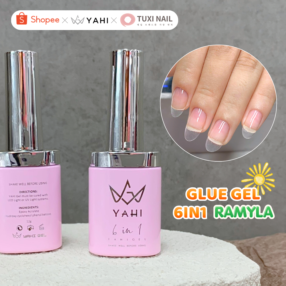 Glue gel gắn móng úp YAHI 6in1 [GBY]