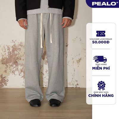 Quần nỉ chân cua 100% COTTON PEALO chất liệu cao cấp form ống rộng thoải mái phong cách streetwear SPT4