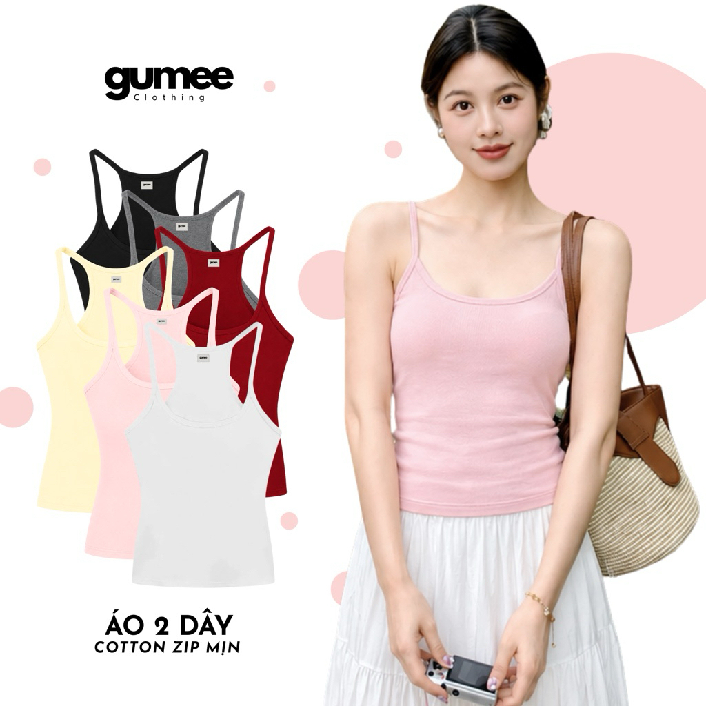 Áo hai dây ôm body nữ trơn bra tanktop ba lỗ 2 dây mảnh chất cotton mịn co giãn mặc hè thể thao -G07 | BigBuy360 - bigbuy360.vn