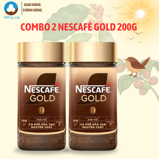 Combo 2 Hũ Cà Phê Hòa Tan Nescafe Gold 200g Nhập Khẩu Nhật Bản Tiết Kiệm Cho Người Uống Nhiều