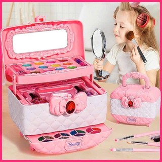 Bộ Đồ chơi vali trang điểm 3 Tầng cho bé gái, cốp trang điểm 3 Tầng cao cấp- makeup thật- dễ làm sạch- an toàn cho bé
