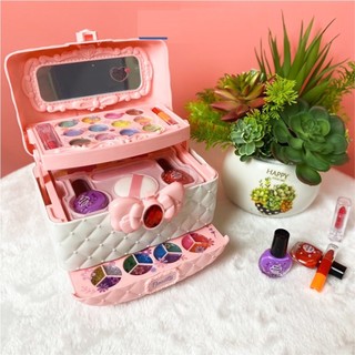 Bộ Đồ chơi vali trang điểm 3 Tầng cho bé gái, cốp trang điểm 3 Tầng cao cấp- makeup thật- dễ làm sạch- an toàn cho bé