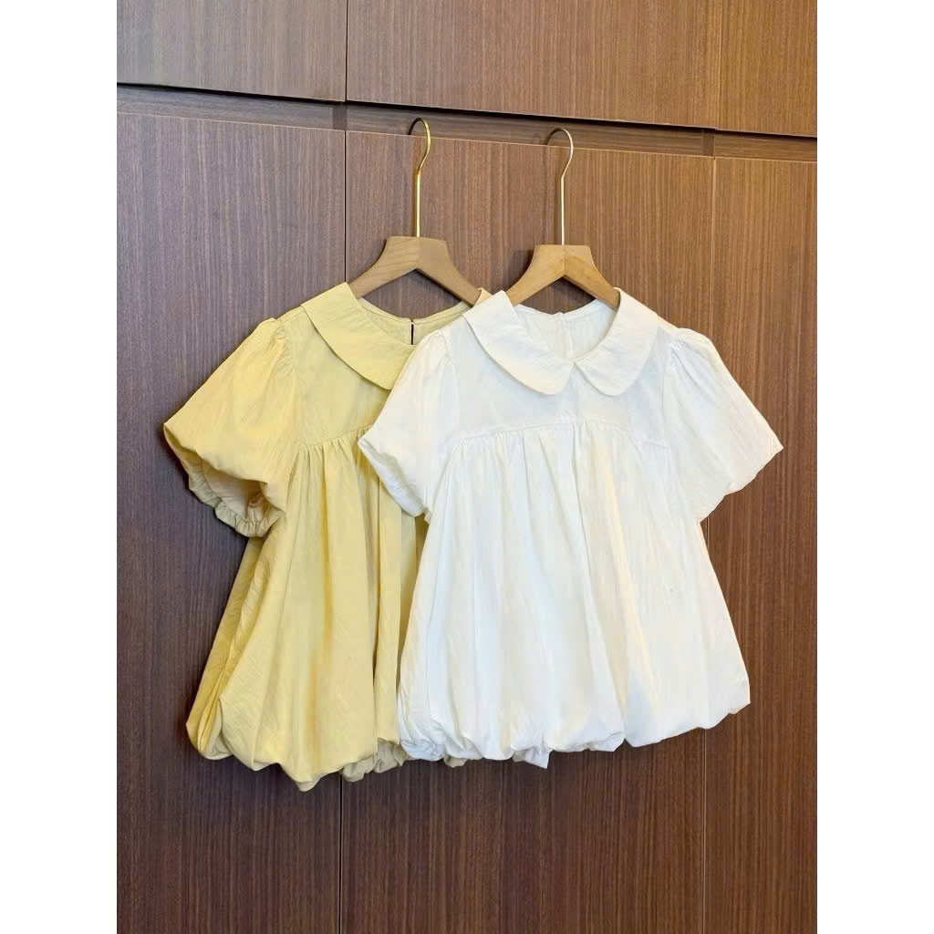 Áo babydoll cổ sen dáng bí tay bồng chất gió su mềm A75 SUTANO | BigBuy360 - bigbuy360.vn
