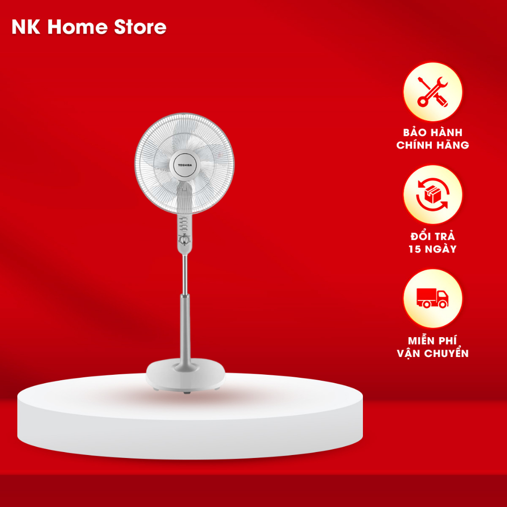 Quạt đứng Toshiba 5 cánh 50W F-LSA10(H)VN/ F-LSA10(K)VN/ F-LSA10(W)VN - Kèm remote - BH 12 tháng