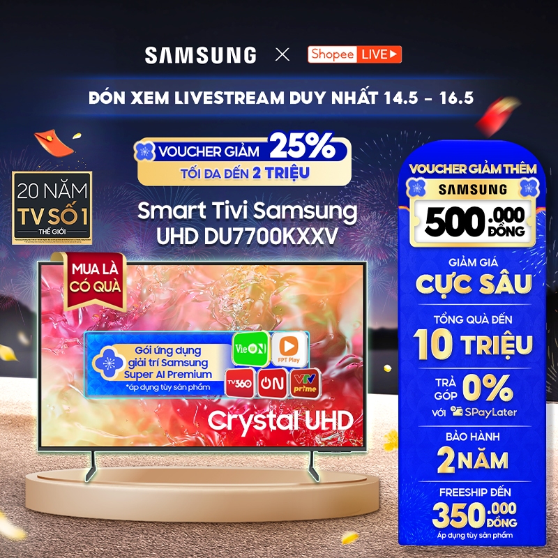 [Livestream] Smart Tivi Samsung UHD DU7700KXXV