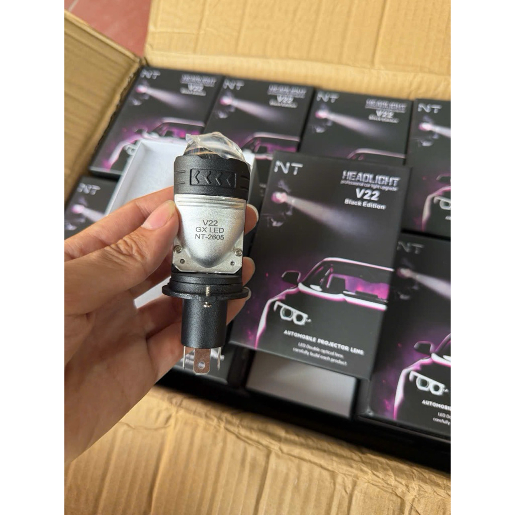 Led bi cầu V22 NT Chân H4 45W-55W bảo hàng 12 thánh Chất lượng