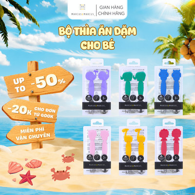 Bộ Thìa Nĩa Ăn Dặm Marcus & Marcus, Cho Bé Từ 3 Tuổi