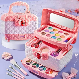 Bộ Đồ chơi vali trang điểm 3 Tầng cho bé gái, cốp trang điểm 3 Tầng cao cấp- makeup thật- dễ làm sạch- an toàn cho bé