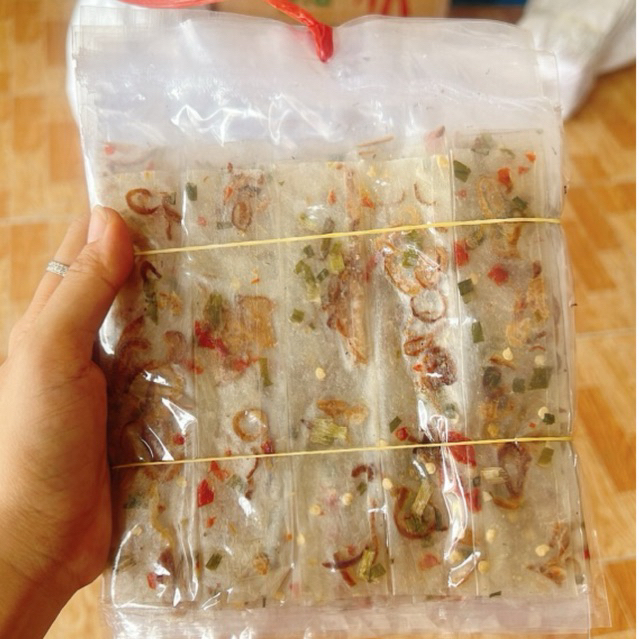 [Xâu 10 bịch nặng 350gr-400gr] Bánh Tráng Dẻo Ớt Ngon Cuốn Hành Phi