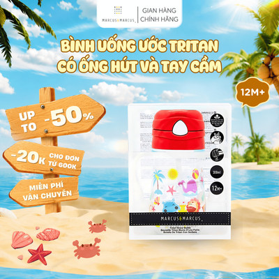 Bình Uống Nước Có Ống Hút Cho Bé Tritan Marcus & Marcus, Từ 12 Tháng - Marcus