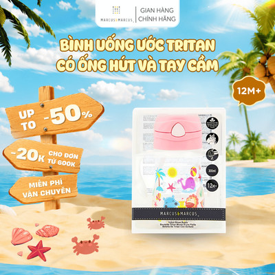 Bình Uống Nước Có Ống Hút Cho Bé Tritan Marcus & Marcus, Từ 12 Tháng - Pokey