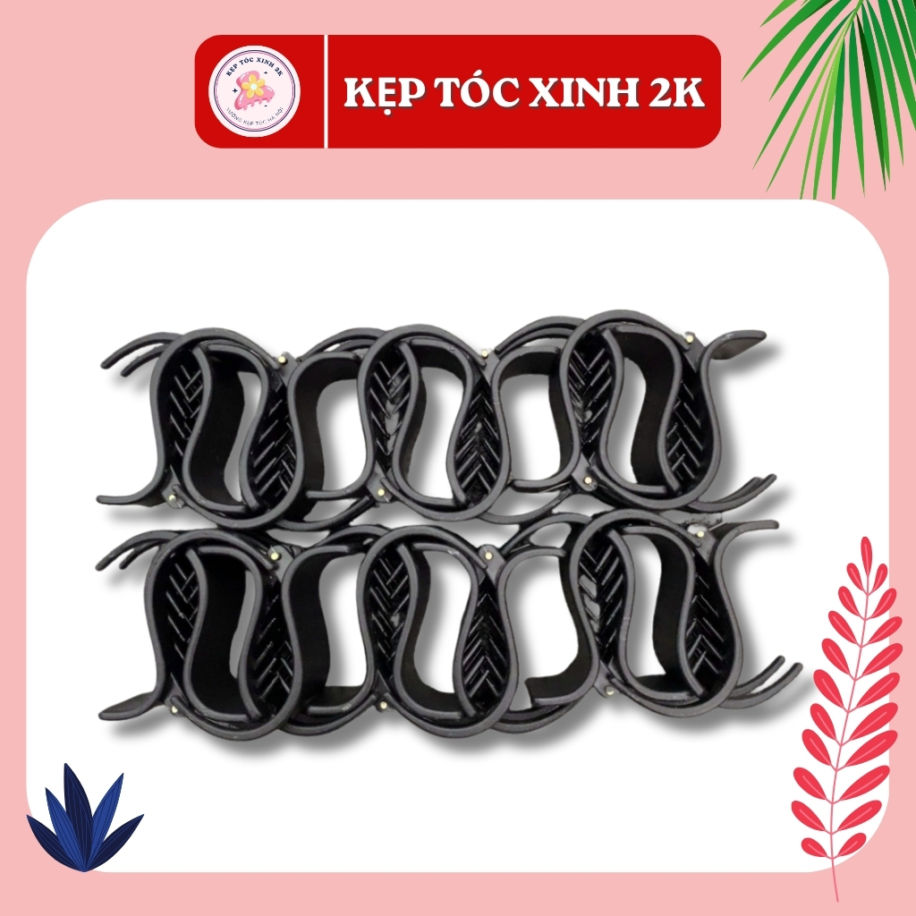 Kẹp Tóc Càng Cua Nhựa Cao Cấp Túi 6 hoặc 12 Cái, 3 Răng #TQ01 - Kẹp tóc xinh 2k