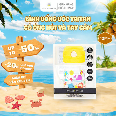 Bình Uống Nước Có Ống Hút Cho Bé Tritan Marcus & Marcus, Từ 12 Tháng - Lola
