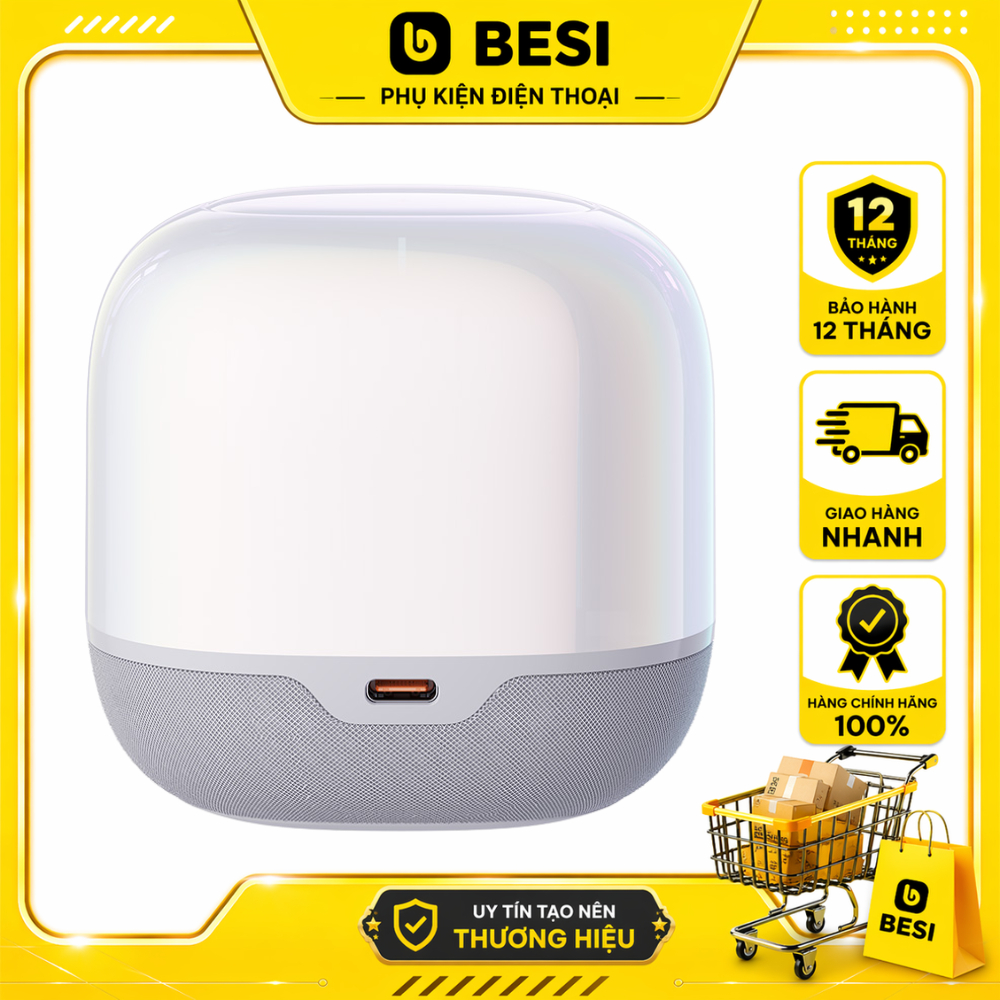 Loa Bluetooth Mini Baseus AeQur V2 | Âm Thanh Vòm 360 Độ, Bass Mạnh Mẽ, Pin Cực Trâu 30 Giờ