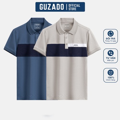 Áo Polo GUZADO Mẫu Công Sở Nam Premium,Vải Dệt Cotton Cá Sấu Sang Trọng GPL04-GCPS25S004