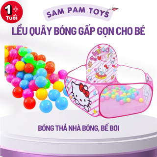 Lều Quây Bóng Gấp Gọn Size Lớn 120cm Kèm Bóng Nhựa Cho Bé, Bóng Nhựa Nhà Bóng Bể Bơi  - Sam Pam Toys