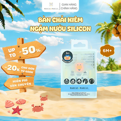 Bàn Chải Đánh Răng Kiêm Gặm Nướu Silicon Cho Bé Từ 6 Tháng Marcus & Marcus - Pokey
