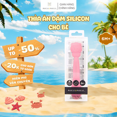 Thìa Ăn Dặm Silicon Cho Bé Marcus & Marcus, Từ 6 Tháng - Pokey