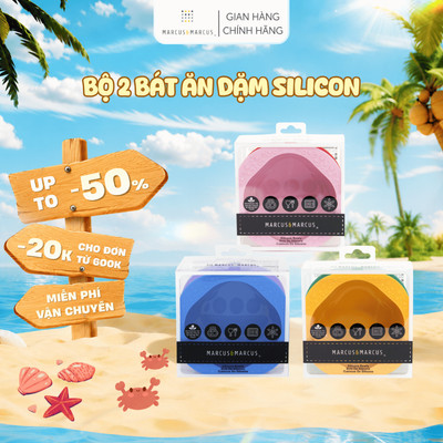 Bát Ăn Dặm Silicon Cho Bé Bộ 2 Cái Marcus & Marcus