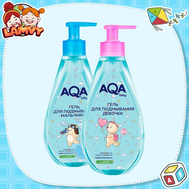 Dung dịch vệ sinh AQA baby kháng khuẩn cho bé 250ml