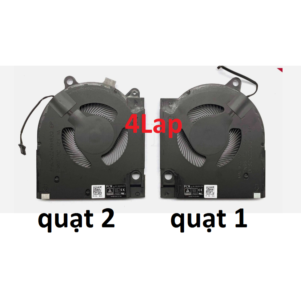 Thay Quạt Tản Nhiệt CPU + GPU Laptop DELL G15 5510 5511 5515 RTX3060 12V