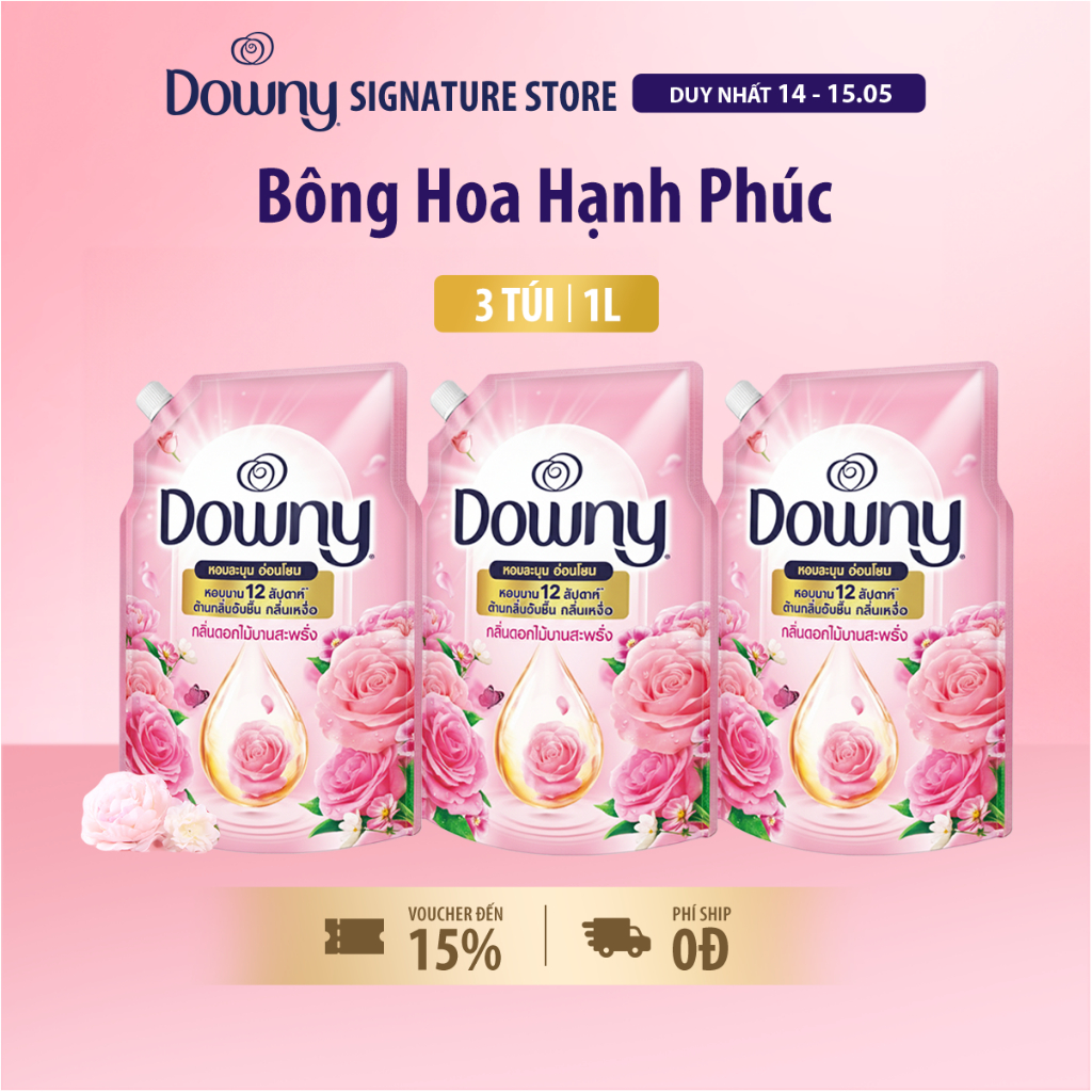 [Downy.] Combo 3 Nước Xả Vải Downy Nhiều Mùi - Túi 1L X3