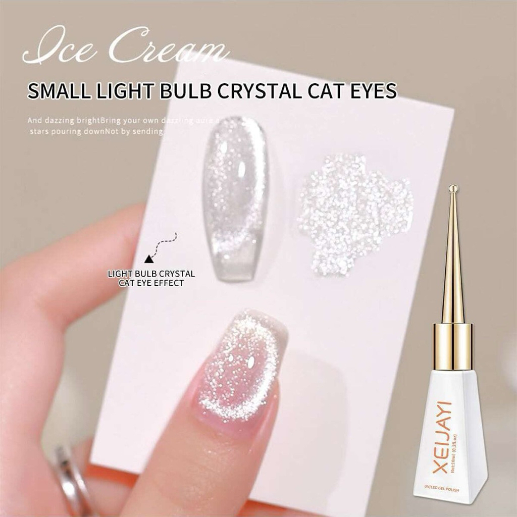 Sơn Gel Mắt Mèo kim cương XEIJAYI Crystal Cat Eye – Gel Cat Eye Trong Suốt Ánh Ngọc Trai UV/LED