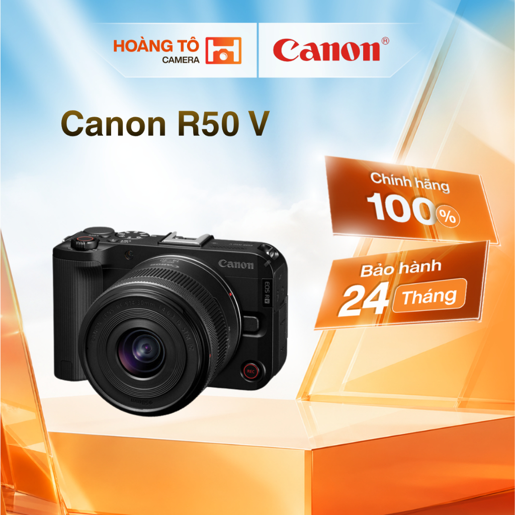 Máy ảnh Canon R50 V + Lens 14-30mm F4-6.3 | Mới chính hãng ( R50V )