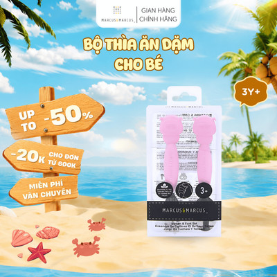 Bộ Thìa Nĩa Ăn Dặm Cho Bé Marcus & Marcus, Từ 3 Tuổi - Pokey