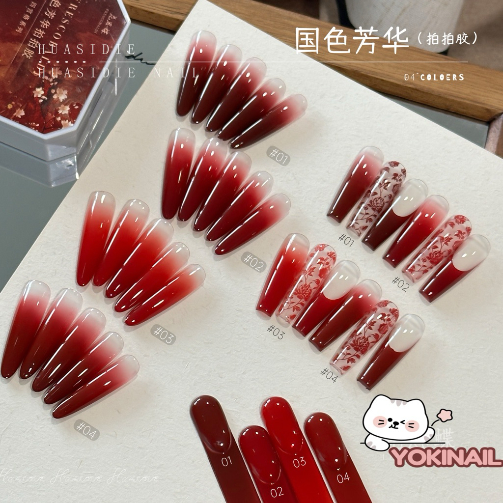 Set Gel ombre 4 màu đỏ Frescobaldi-yokinail