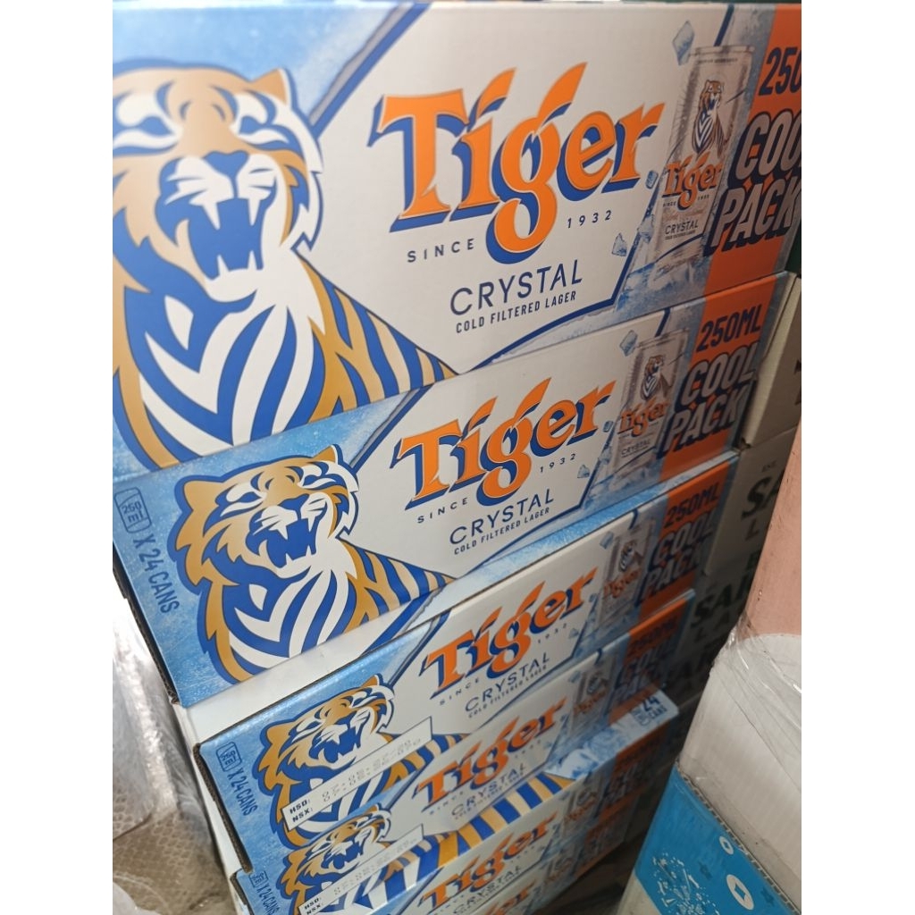 BIA  TIGER BẠC COOPACK 250ml 24 lon