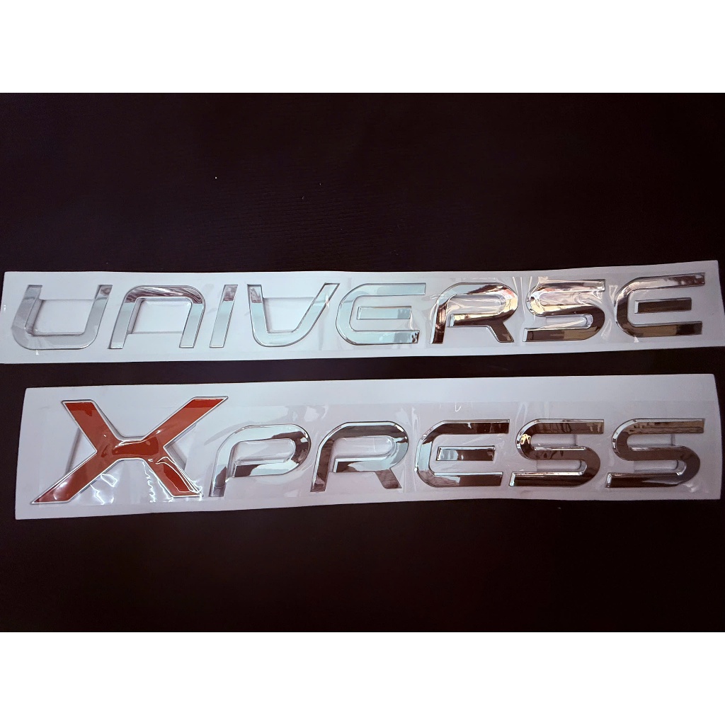 Tem chữ UNIVERSE XPRESS dành cho xe Hyundai, hàng xịn Hyundai Mobis, đủ bộ