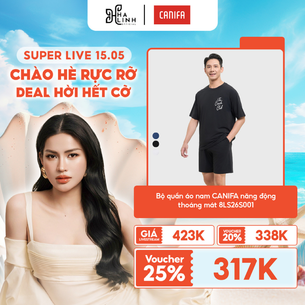 [Võ Hà Linh x CANIFA ] Bộ quần áo nam CANIFA năng động thoáng mát 8LS26S001
