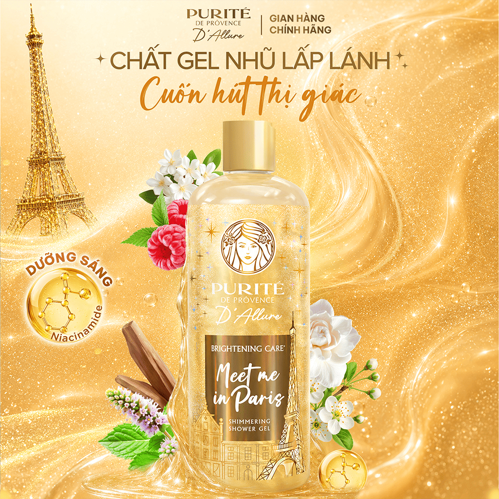 [SVIP] [MỚI] Sữa Tắm Nhũ Hương Nước Hoa Purité D'Allure 500ML Dưỡng Sáng Meet Me In Paris / Tươi Mới Little Secrets | BigBuy360 - bigbuy360.vn