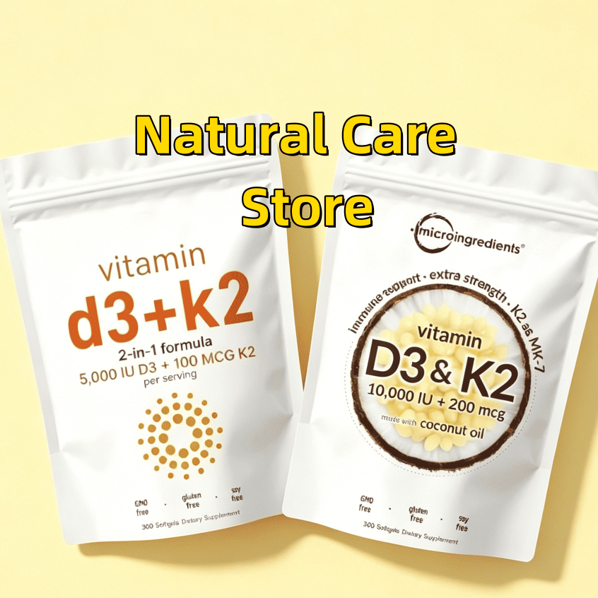 【Hàng nhập khẩu nguyên bản từ Mỹ】Micr0 Vitamin D3 10,000 Iu+K2 200mcg / Vitamin D3 5000IU+K2 100mcg