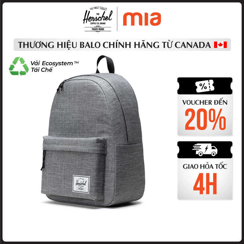 Balo Herschel Classic TM 2.0 Standard 15" - Balo Laptop Nam Nữ 15-16 Inch,Vải EcoSystem Tái Chế, Bền