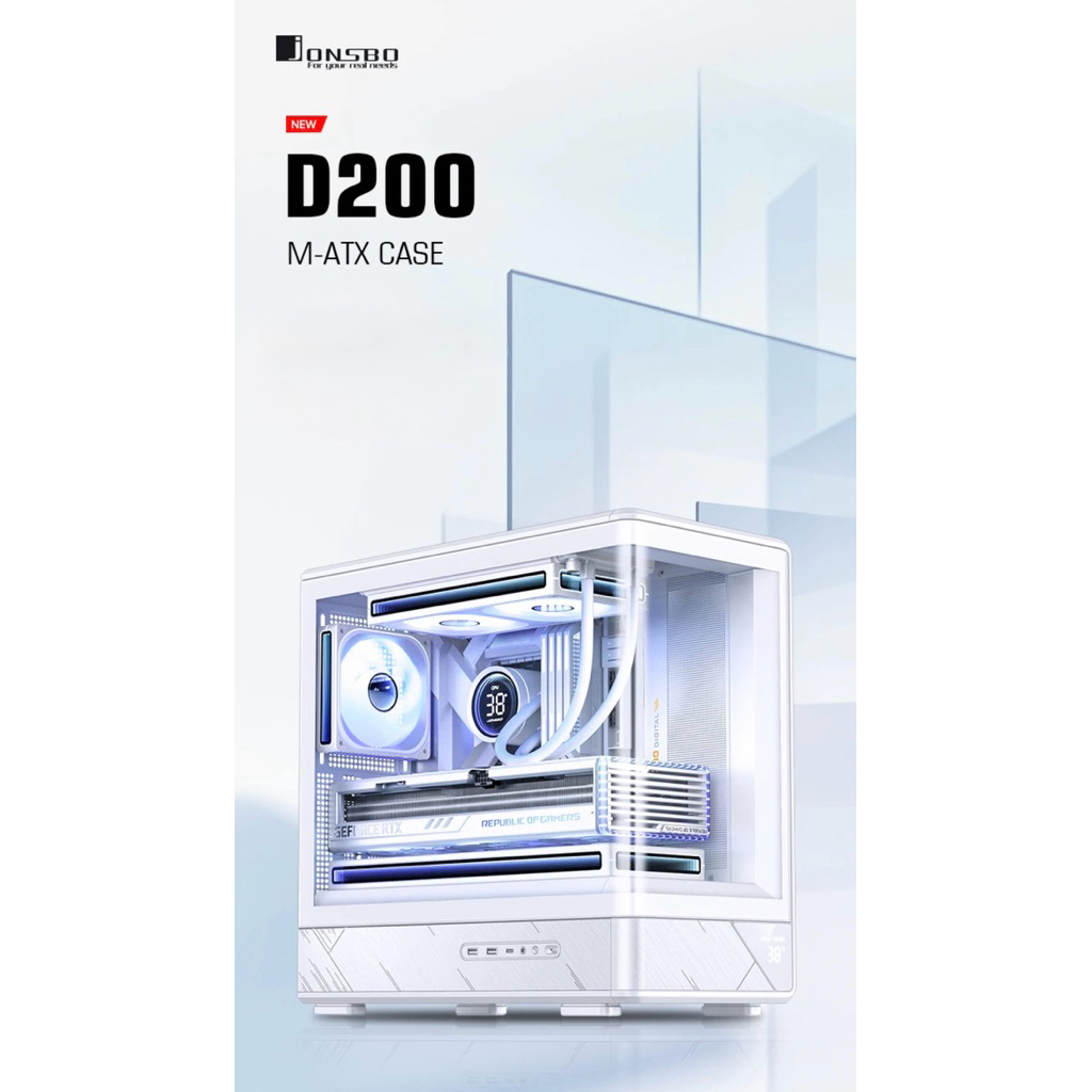 [Full Vat ] Vỏ case máy tính JONSBO M-ATX D200 (BLACK / WHITE)
