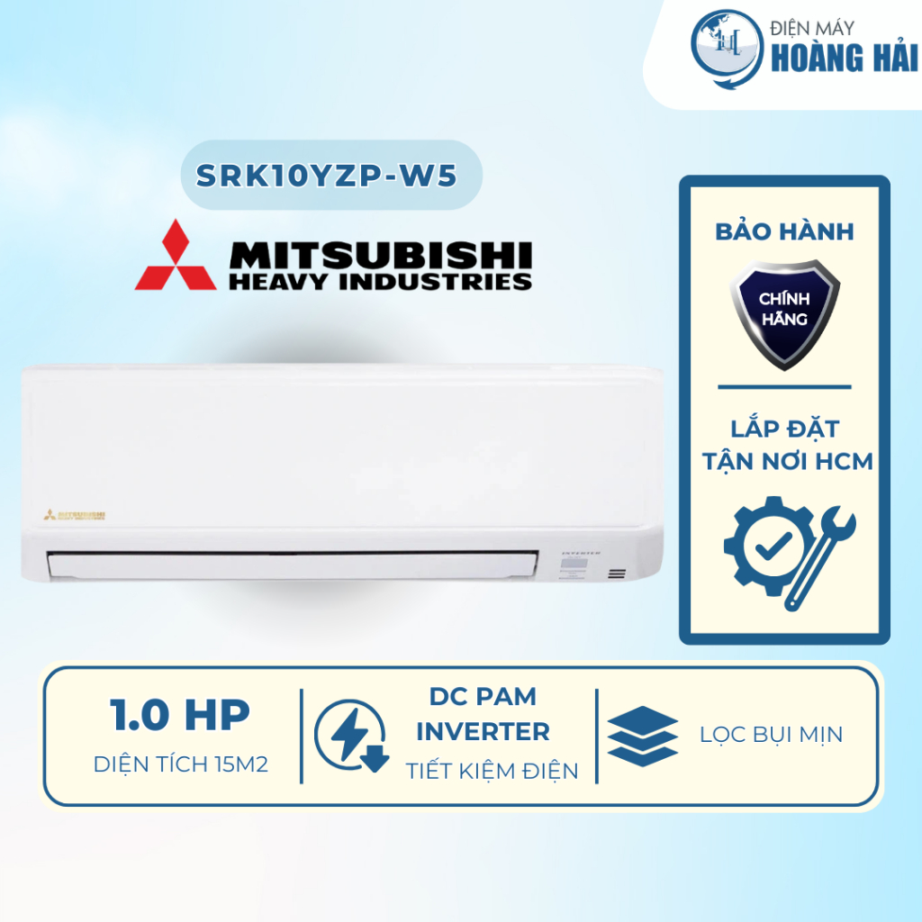 SRK10YZP-W5 (1HP) | SRK13YZP-W5 (1.5HP) | Máy lạnh Mitsubishi Heavy Inverter - Hàng Chính Hãng