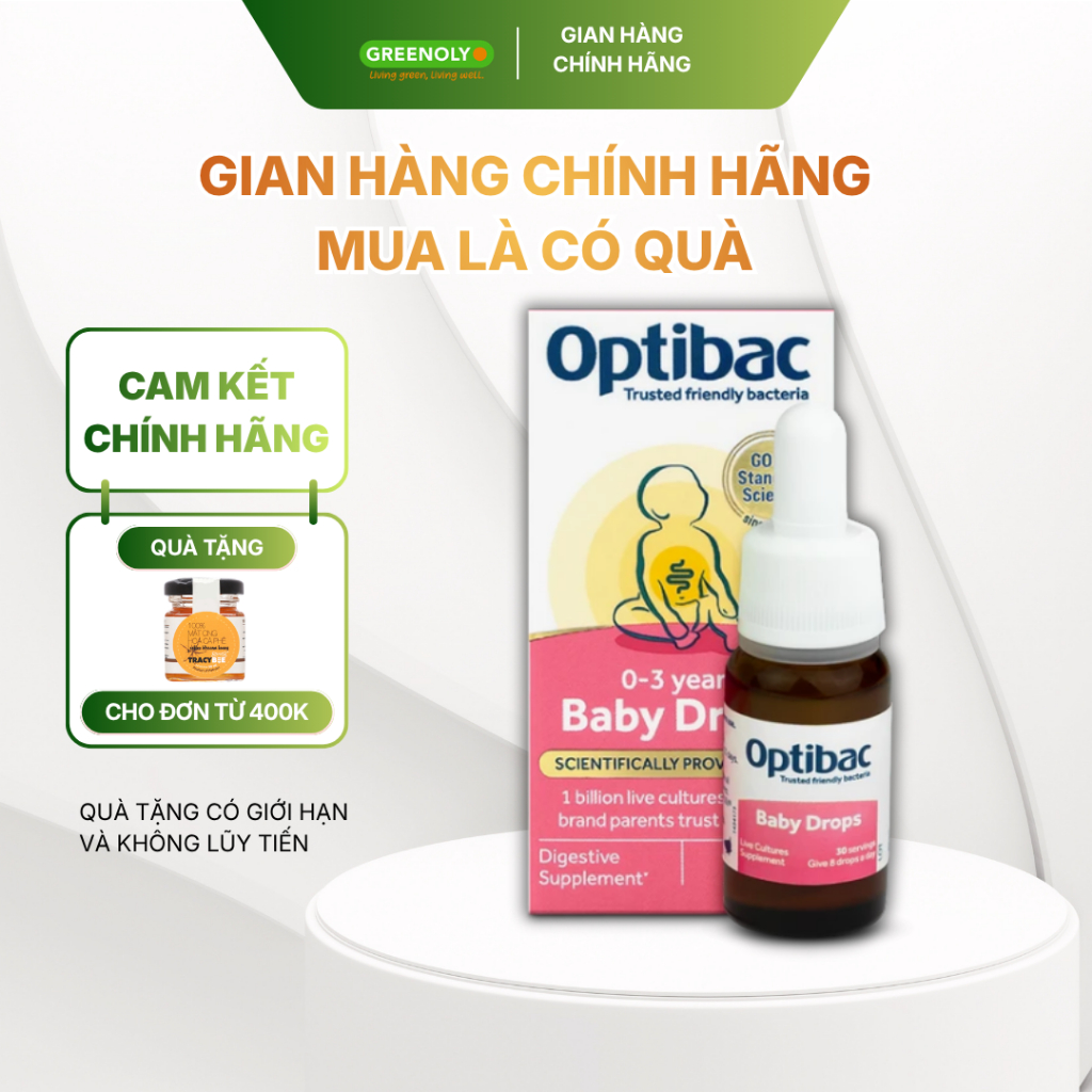 Men Vi Sinh Optibac Baby Drops Dạng Nhỏ Giọt Cho Bé Từ 0 - 3 Tuổi 10ml
