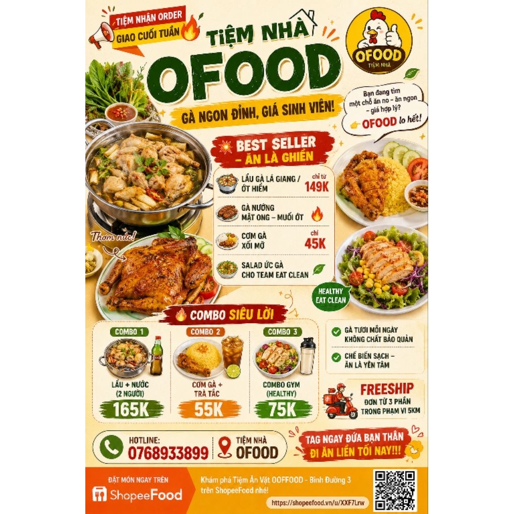 🔥 CUỐI TUẦN NÀY ĂN GÌ? ORDER NGAY OFOOD NÈ 🍗🍲🔥 TIỆM NHÀ OFOOD – GÀ NGON ĐỈNH, GIÁ SINH VIÊN 🔥